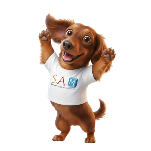 Atlas dachshund mascot celebrating