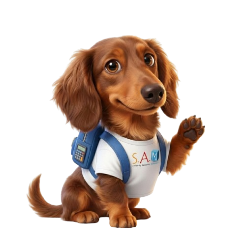 Atlas dachshund mascot waving hello
